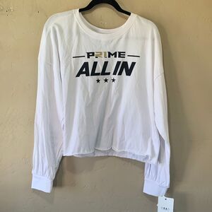 Women's WEAR by Erin Andrews Prime All In Colorado Buffalo's Crop Shirt Sz XL